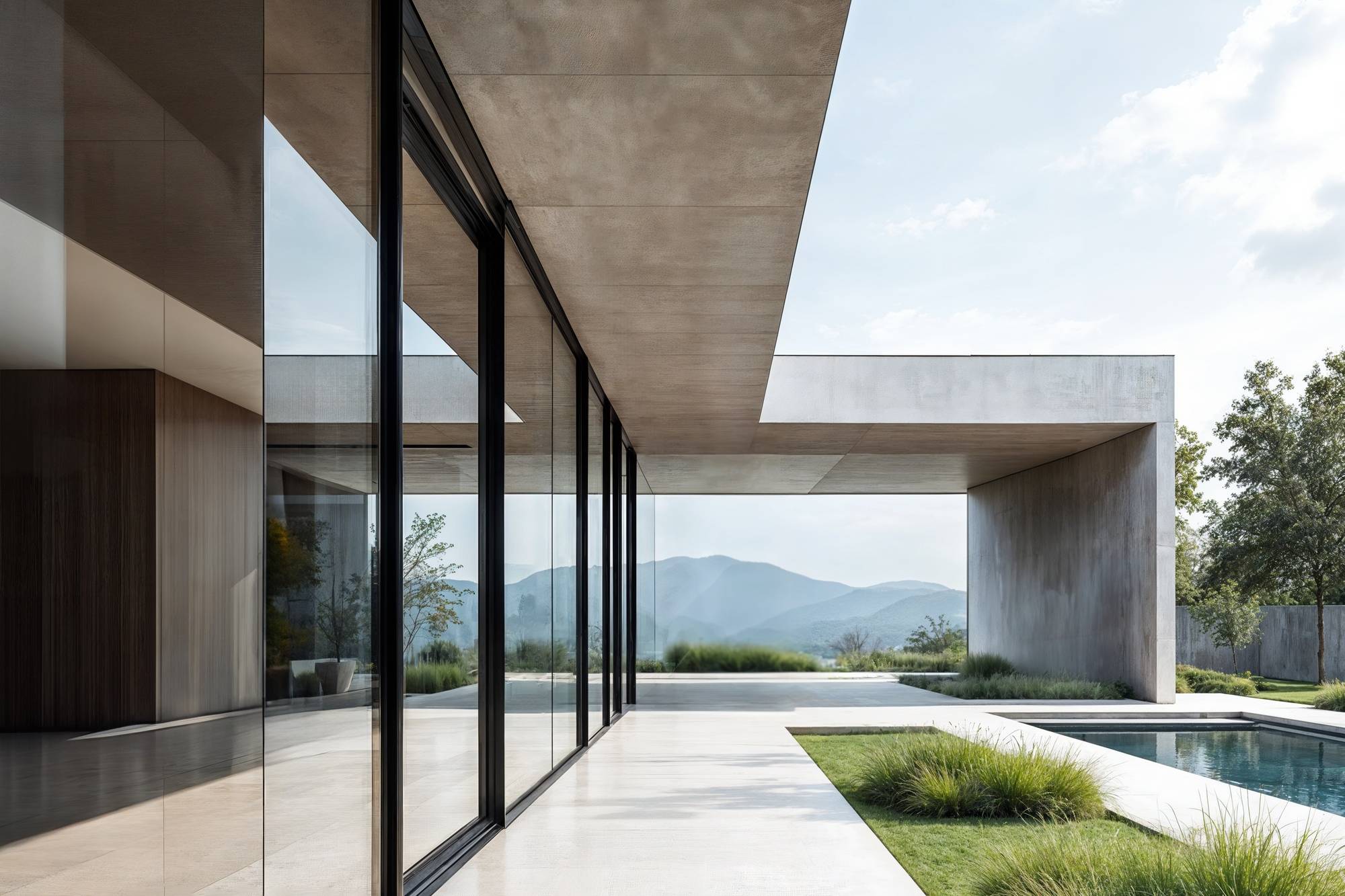 Infissi minimali a profilo sottile installati da VS Line in Ticino, posa professionale per abitazioni moderne con ampie vetrate.